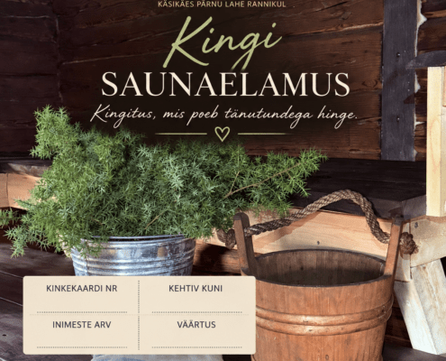 Wiire suitsusauna kinkekaart Pärnumaa